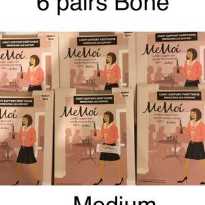 6 Pairs MeMoi Light Support Energizing Leg Support Pantyhose MS 601 M or Tall